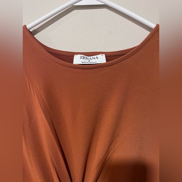 Zenana Burnt Orange Tank Top - Size Small - Picture 3 of 7